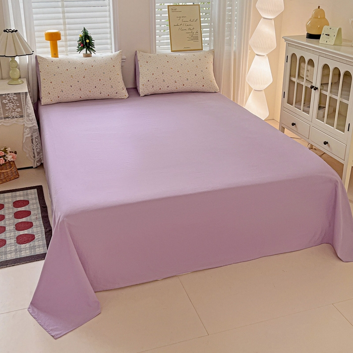 91家纺网 家纺一手货源 找家纺 温眠家纺 2026新款A类古法水洗仿棉云感棉加厚四件套 草莓密语