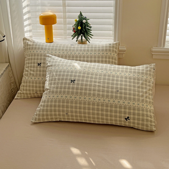 91家纺网 家纺一手货源 找家纺 温眠家纺 2026新款A类古法水洗仿棉云感棉加厚四件套 恋语织物