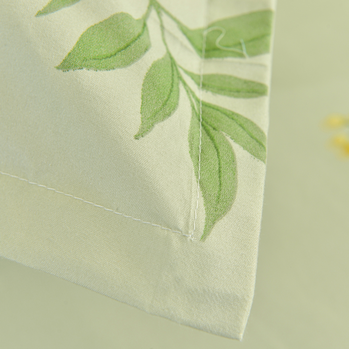 91家纺网 家纺一手货源 找家纺 小雨家纺 2026新款蕾丝花边双边跨境芦荟棉床裙 诗情画意-绿（蕾丝花边）