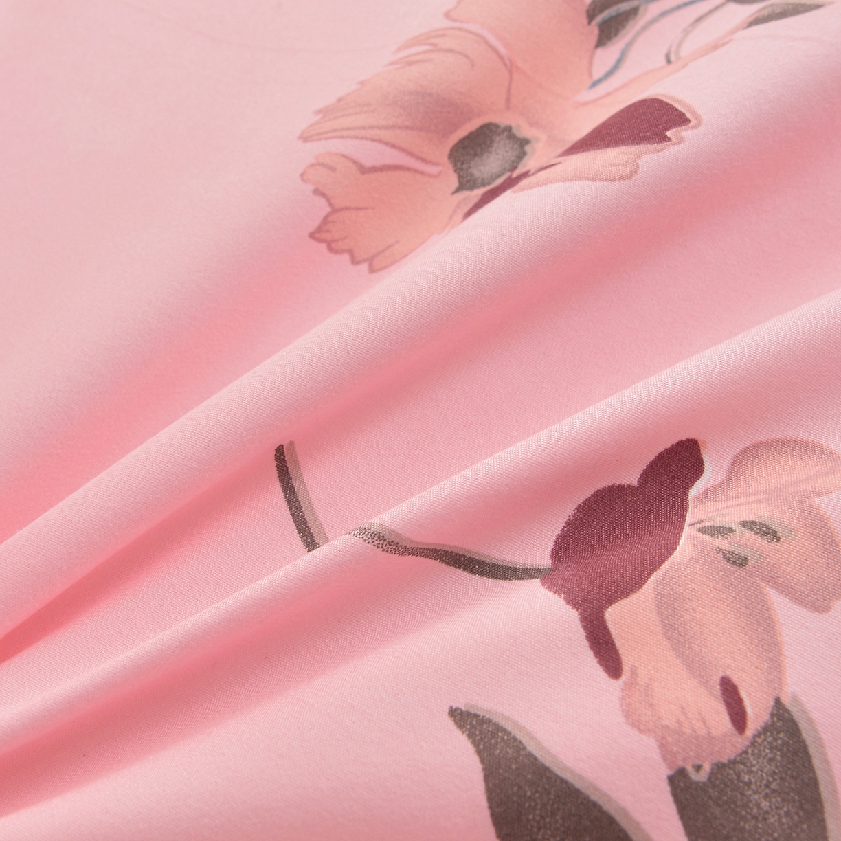 91家纺网 家纺一手货源 找家纺 小雨家纺 2026新款双层花边芦荟棉跨境芦荟棉床裙三件套 争奇斗艳-粉