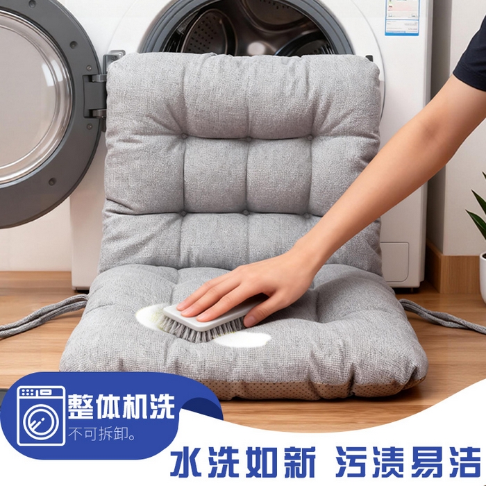 91家纺网 家纺一手货源 找家纺 （总）囍莱家纺 2026新款棉麻防滑连体坐垫