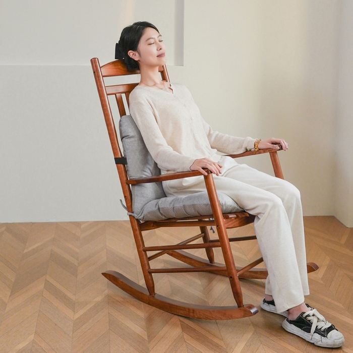 91家纺网 家纺一手货源 找家纺 囍莱家纺 2026新款棉麻防滑连体坐垫 浅灰