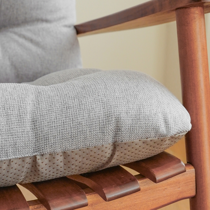 91家纺网 家纺一手货源 找家纺 囍莱家纺 2026新款棉麻防滑连体坐垫 浅灰