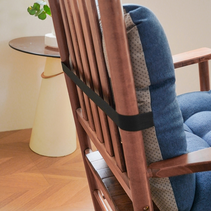 91家纺网 家纺一手货源 找家纺 囍莱家纺 2026新款棉麻防滑连体坐垫 海军蓝