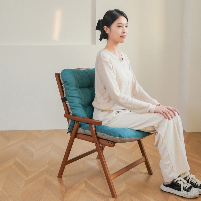 91家纺网 家纺一手货源 找家纺 囍莱家纺 2026新款棉麻防滑连体坐垫 绿色