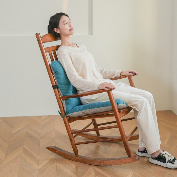 91家纺网 家纺一手货源 找家纺 囍莱家纺 2026新款棉麻防滑连体坐垫 绿色