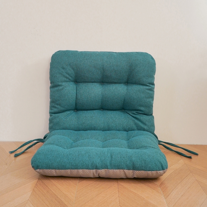 91家纺网 家纺一手货源 找家纺 囍莱家纺 2026新款棉麻防滑连体坐垫 绿色