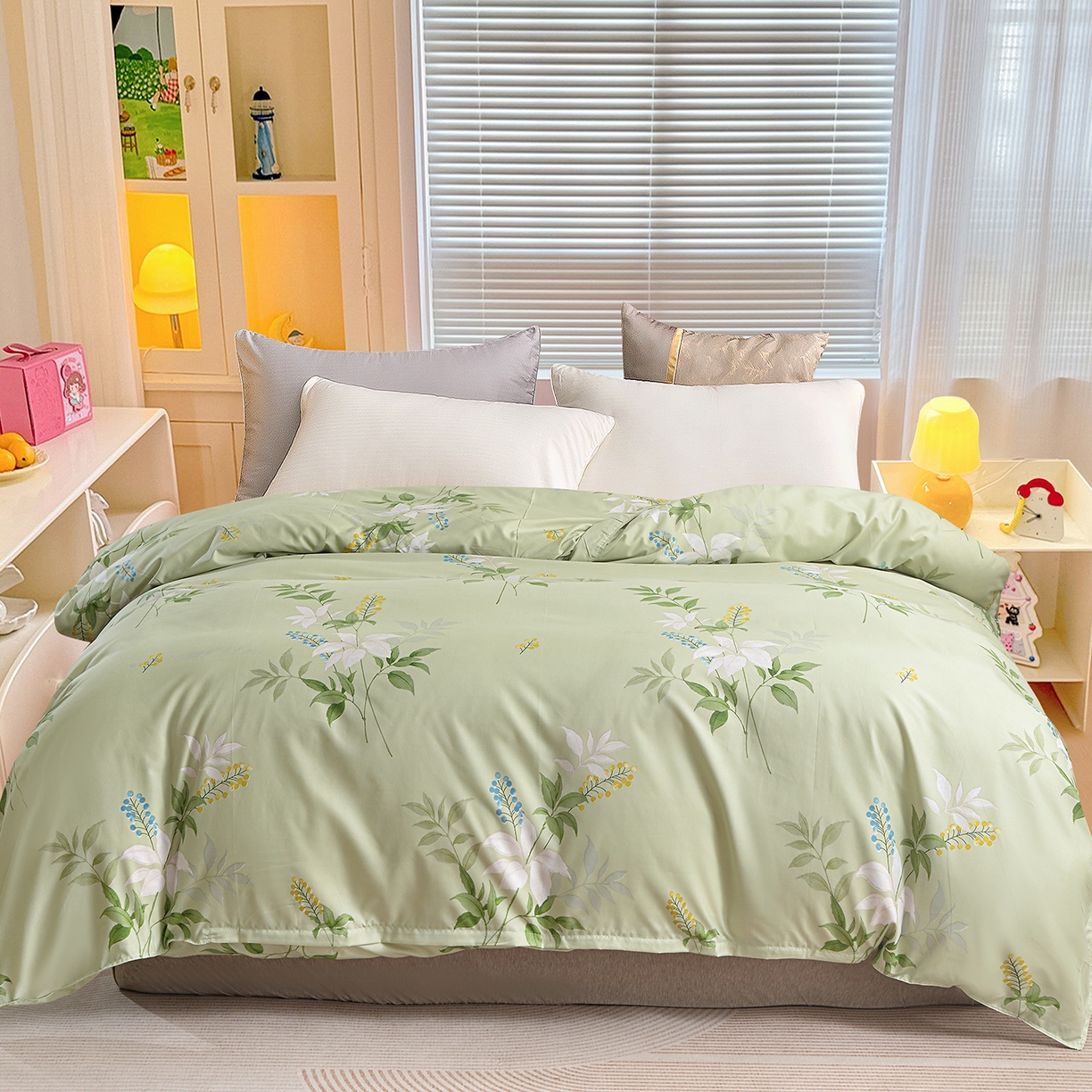 91家纺网 家纺一手货源 找家纺 （总）小雨家纺 2026新款芦荟棉韩版单被套跨境电商