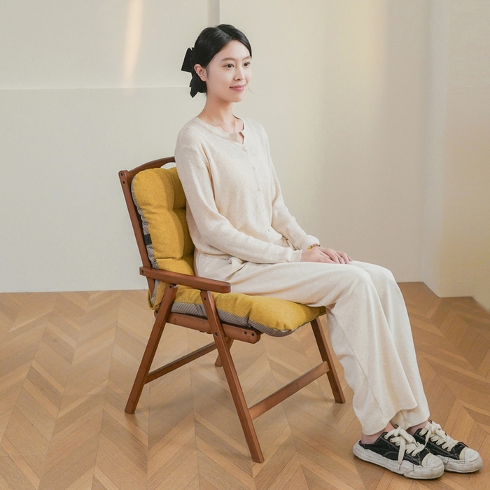 91家纺网 家纺一手货源 找家纺 囍莱家纺 2026新款棉麻防滑连体坐垫 土黄