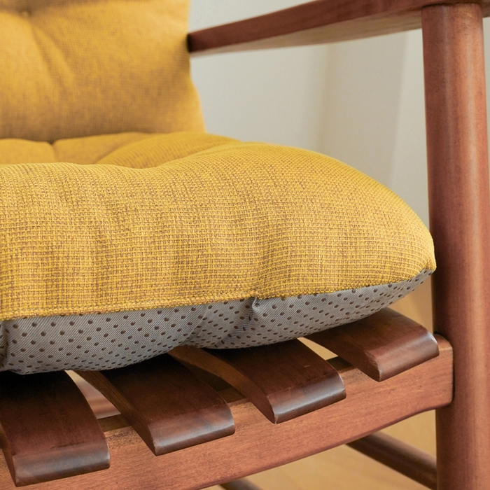 91家纺网 家纺一手货源 找家纺 囍莱家纺 2026新款棉麻防滑连体坐垫 土黄