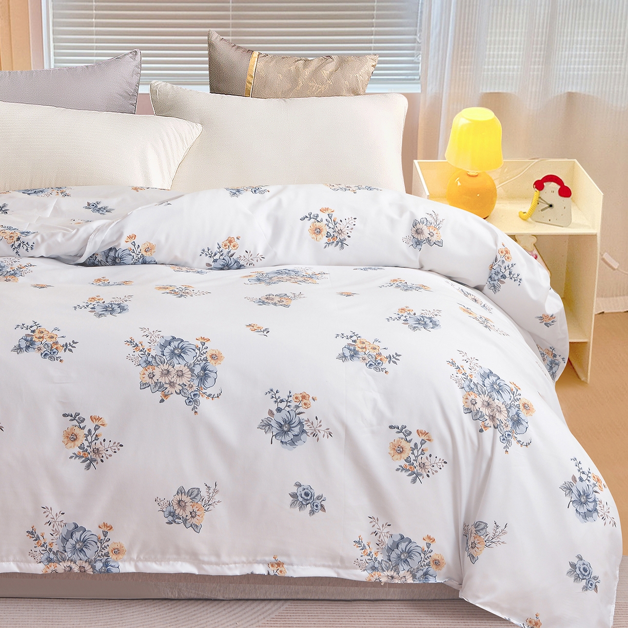 91家纺网 家纺一手货源 找家纺 小雨家纺 2026新款芦荟棉韩版单被套跨境电商 朝气蓬勃-兰