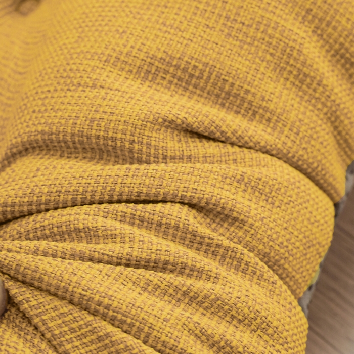 91家纺网 家纺一手货源 找家纺 囍莱家纺 2026新款棉麻防滑连体坐垫 土黄