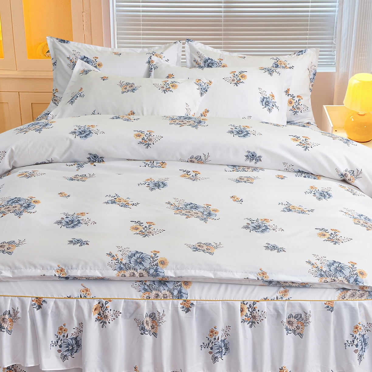 91家纺网 家纺一手货源 找家纺 小雨家纺 2026新款双边芦荟棉韩版跨境四件套 朝气蓬勃-兰