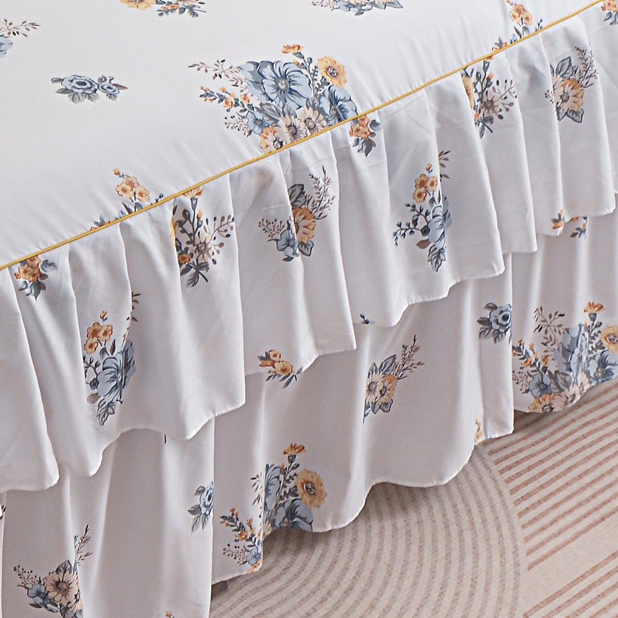 91家纺网 家纺一手货源 找家纺 小雨家纺 2026新款双边芦荟棉韩版跨境四件套 朝气蓬勃-兰