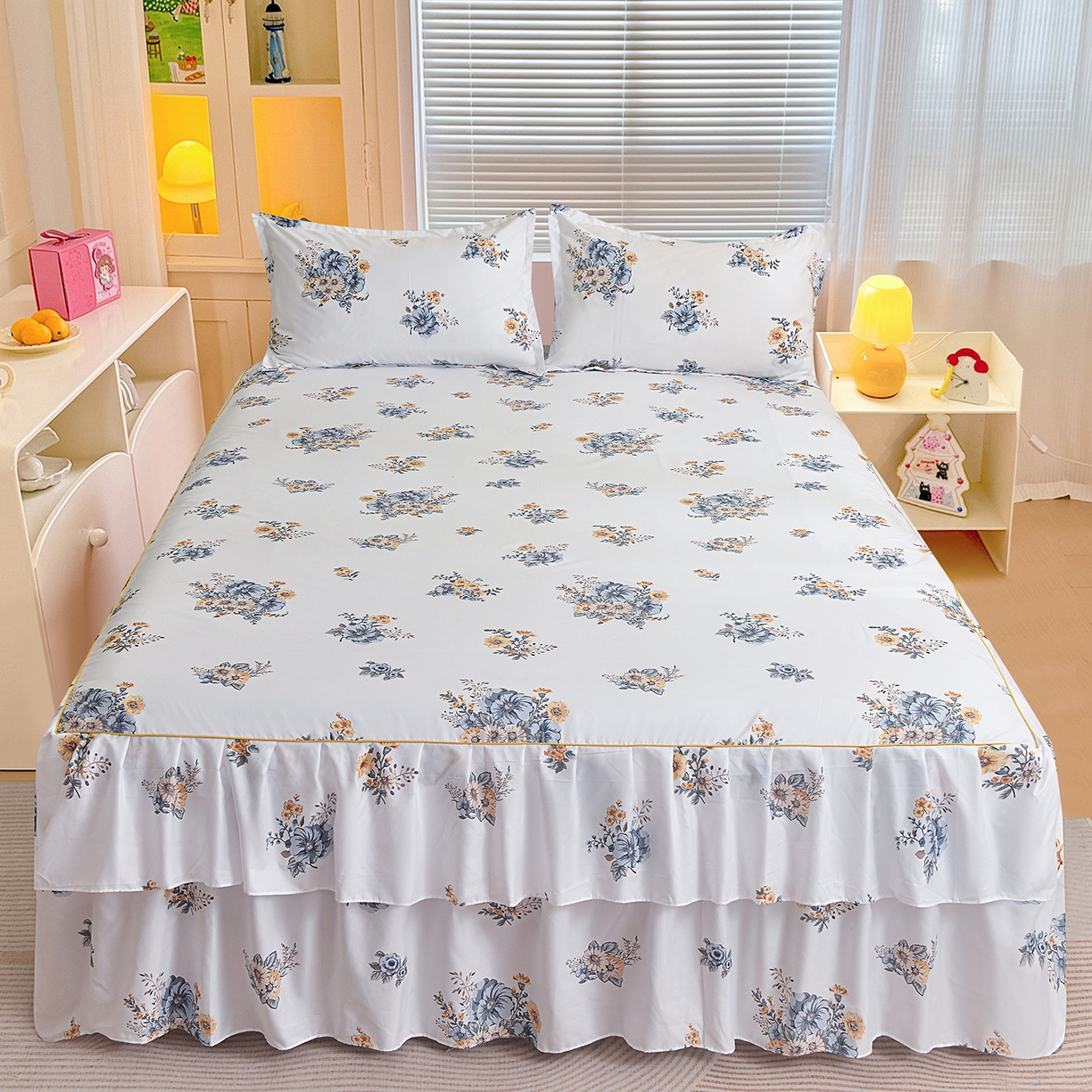 91家纺网 家纺一手货源 找家纺 （总）小雨家纺 2026新款双边芦荟棉韩版跨境四件套