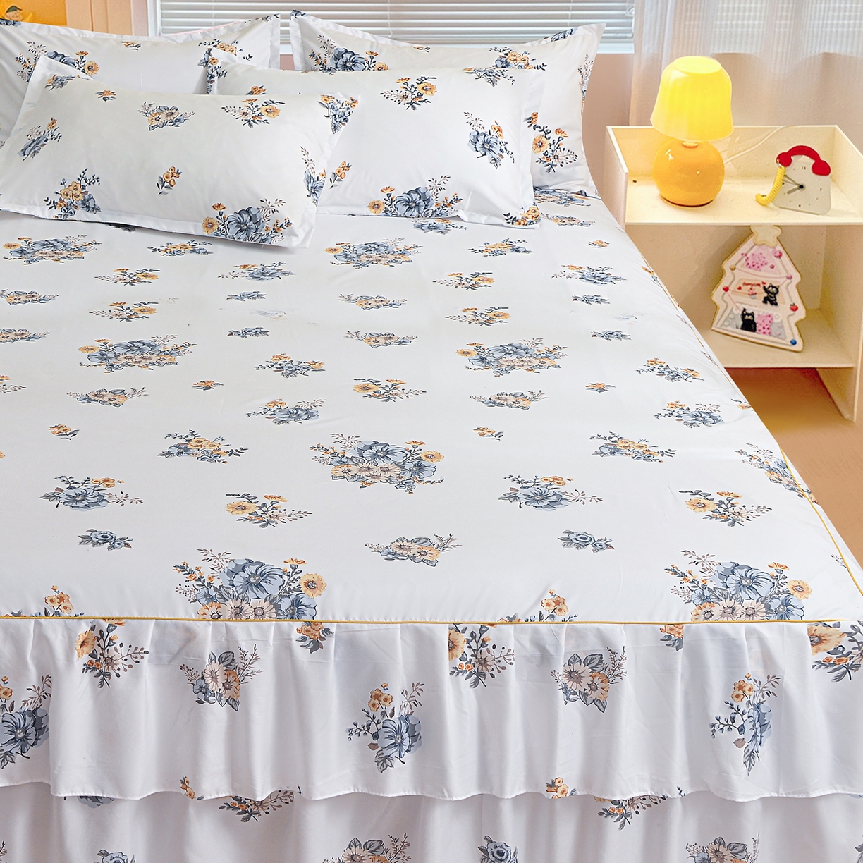 91家纺网 家纺一手货源 找家纺 （总）小雨家纺 2026新款双边芦荟棉韩版跨境四件套