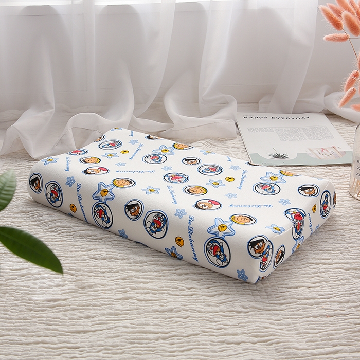 明星枕业 2025新款纯棉卡通儿童乳胶枕头1-3-6岁幼儿园宝宝天然学生枕芯定型枕防螨 哆啦A梦