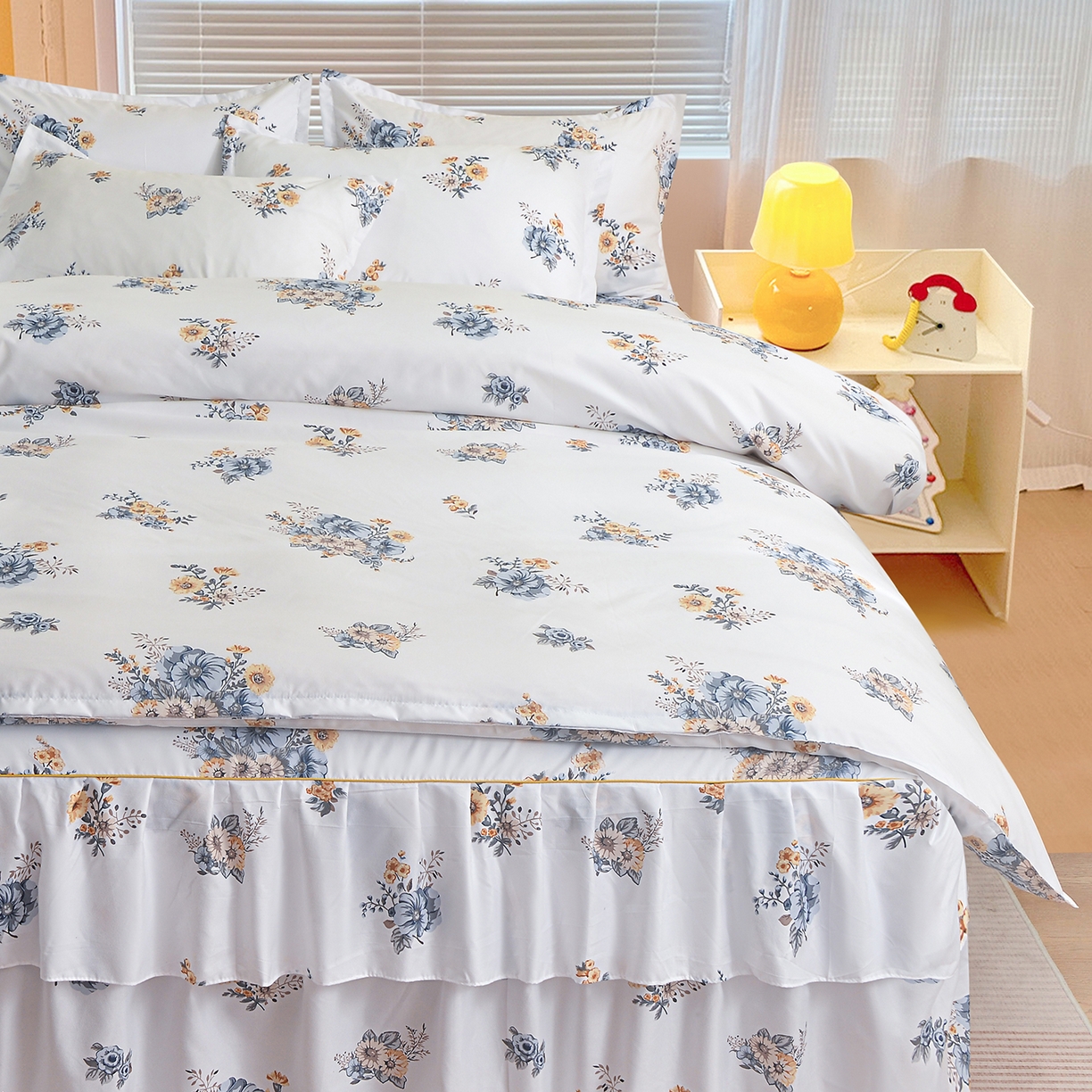 91家纺网 家纺一手货源 找家纺 小雨家纺 2026新款双边芦荟棉韩版跨境四件套 朝气蓬勃-兰