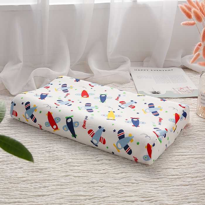 明星枕业 2025新款纯棉卡通儿童乳胶枕头1-3-6岁幼儿园宝宝天然学生枕芯定型枕防螨 小飞机