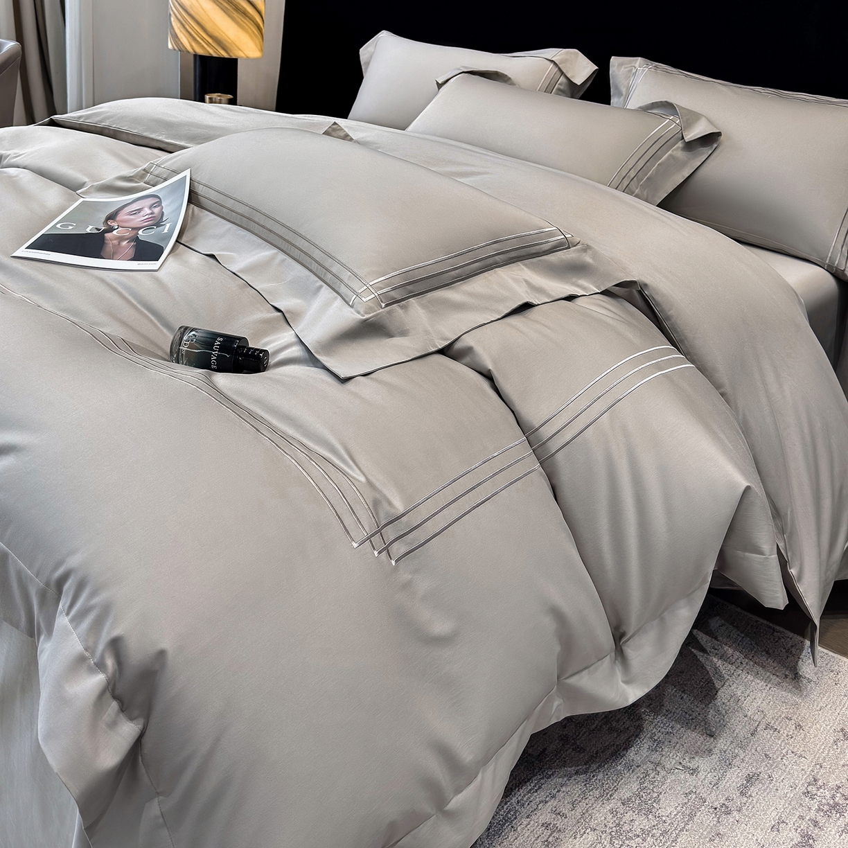 91家纺网 家纺一手货源 找家纺 （总）星蕴家纺 2026新款贡缎长绒棉纯棉四件套-简爱