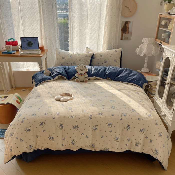 91家纺网 家纺一手货源 找家纺 （总）温眠家纺 2026新款亲肤舒适甄选三层纱印花套件系列四件套