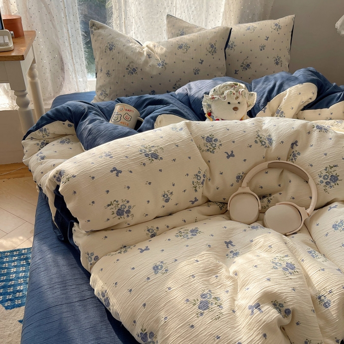 91家纺网 家纺一手货源 找家纺 （总）温眠家纺 2026新款亲肤舒适甄选三层纱印花套件系列四件套