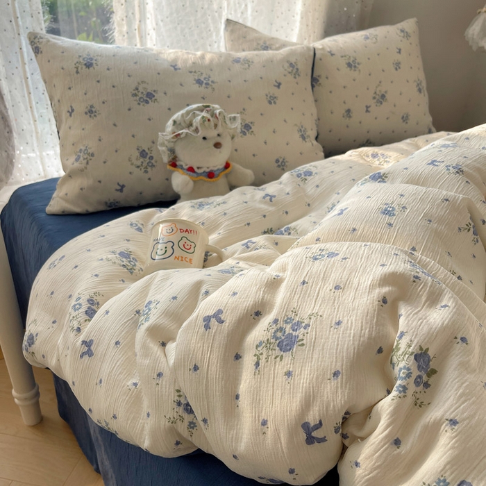 91家纺网 家纺一手货源 找家纺 （总）温眠家纺 2026新款亲肤舒适甄选三层纱印花套件系列四件套