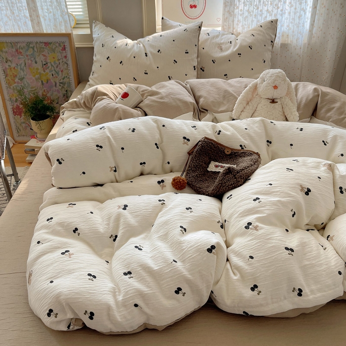 91家纺网 家纺一手货源 找家纺 （总）温眠家纺 2026新款亲肤舒适甄选三层纱印花套件系列四件套