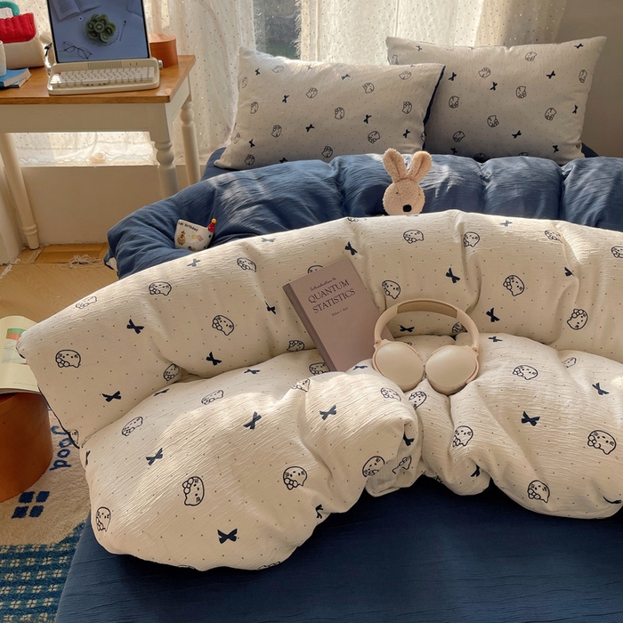 91家纺网 家纺一手货源 找家纺 （总）温眠家纺 2026新款亲肤舒适甄选三层纱印花套件系列四件套