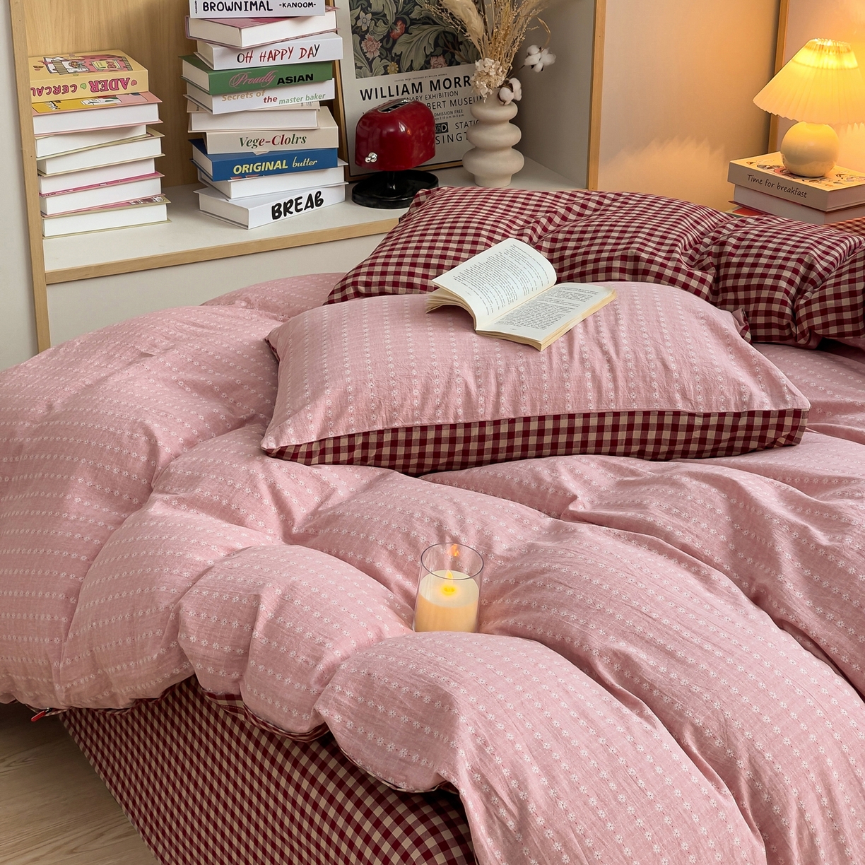 91家纺网 家纺一手货源 找家纺 （总）炫拼家纺 2026新款A类全棉色织提花40支水洗棉四件套-花语系列