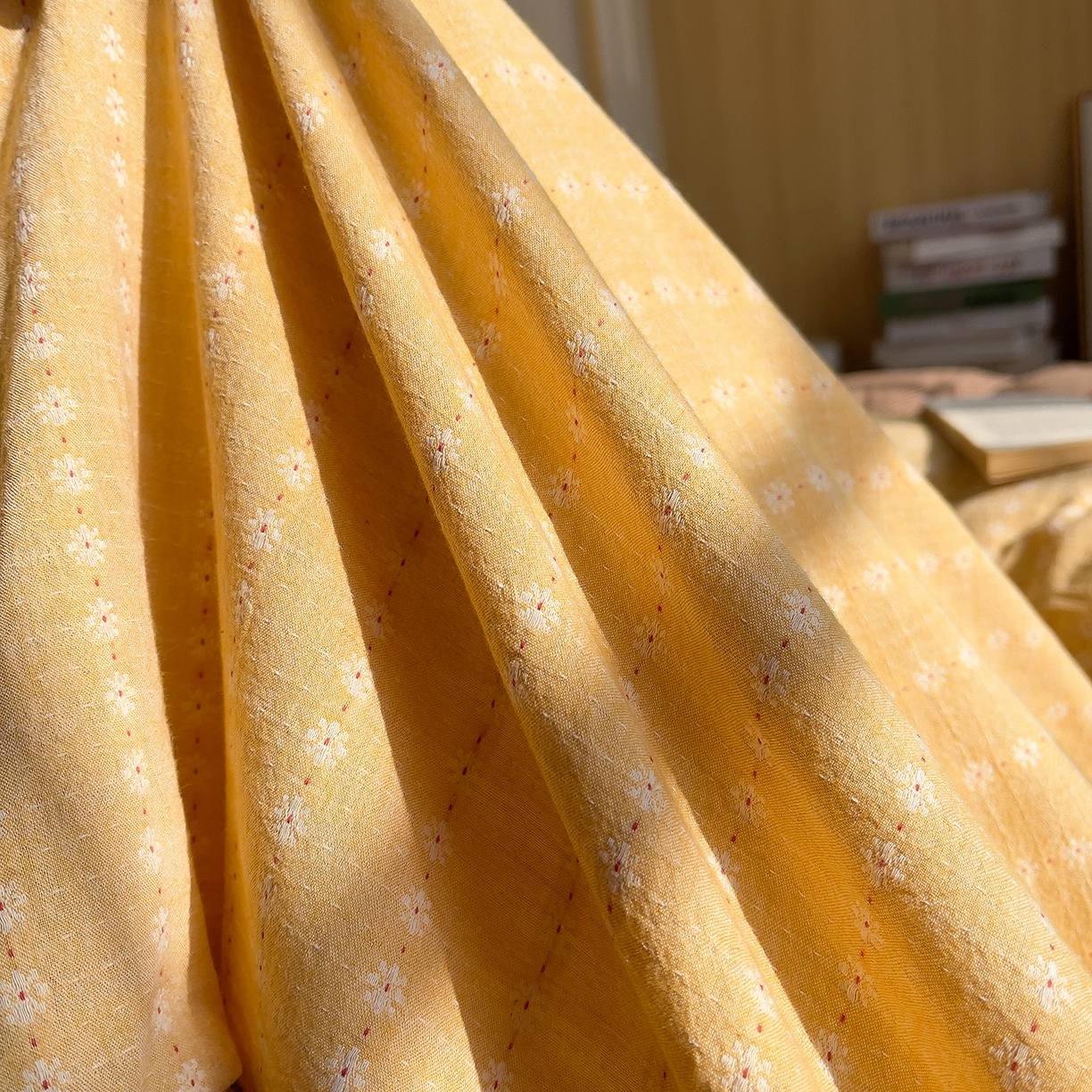 91家纺网 家纺一手货源 找家纺 炫拼家纺 2026新款A类全棉色织提花40支水洗棉四件套-花语系列 花语一花漾