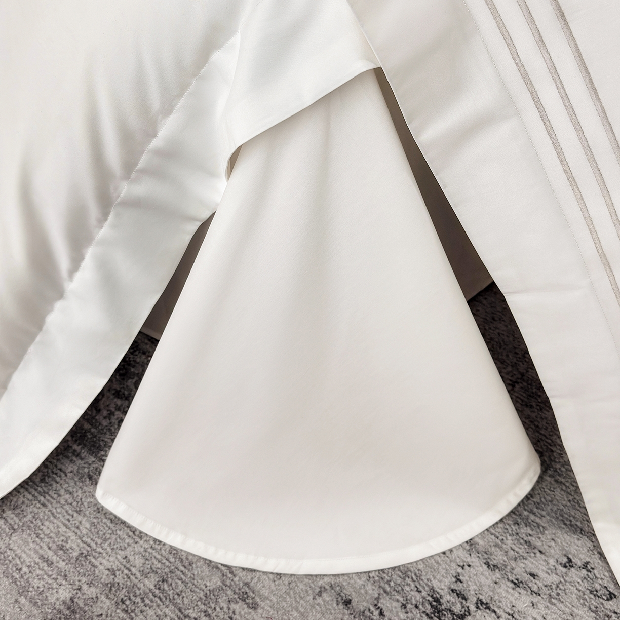 91家纺网 家纺一手货源 找家纺 星蕴家纺 2026新款贡缎长绒棉纯棉四件套-简爱 简爱-珍珠白