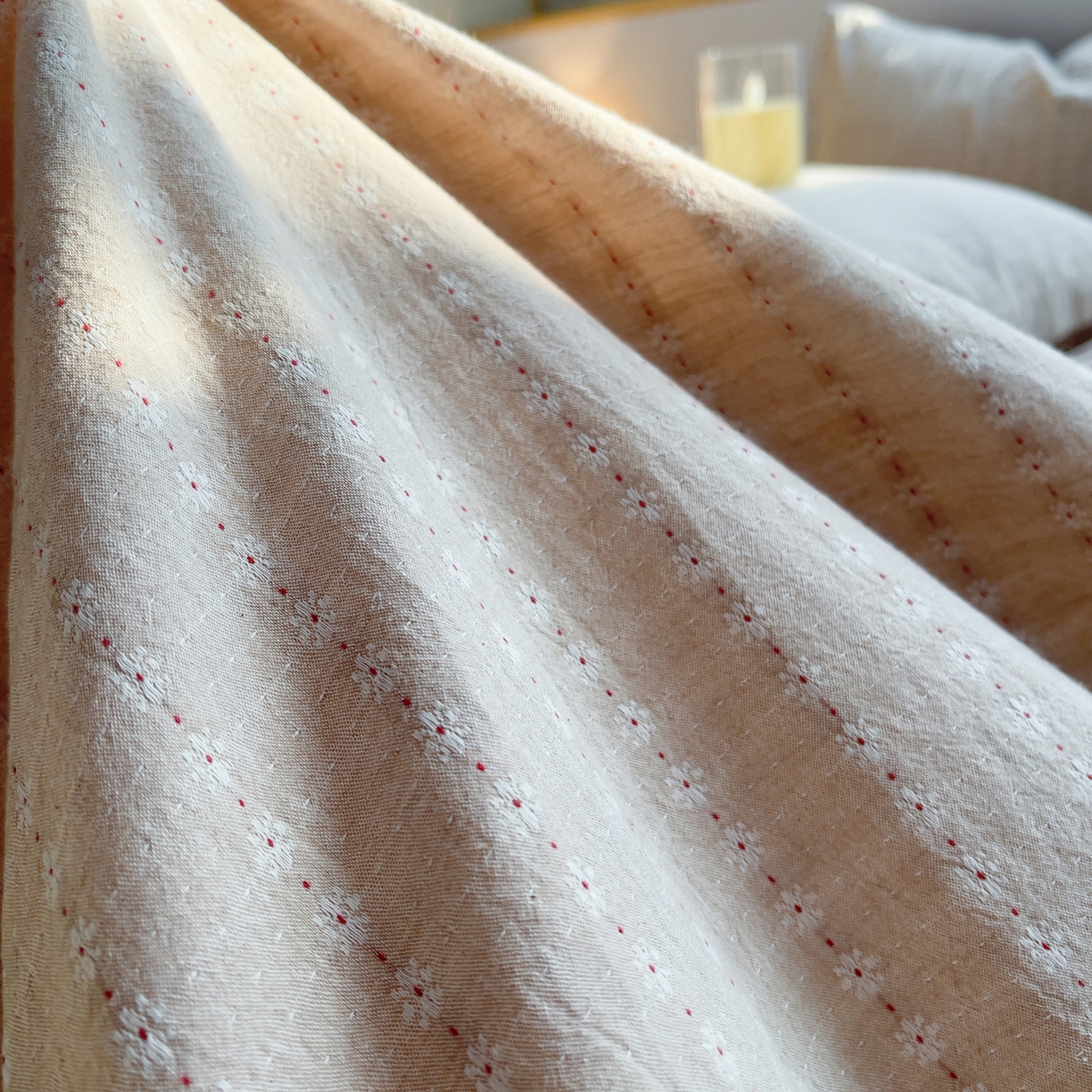 91家纺网 家纺一手货源 找家纺 炫拼家纺 2026新款A类全棉色织提花40支水洗棉四件套-花语系列 花语一初见