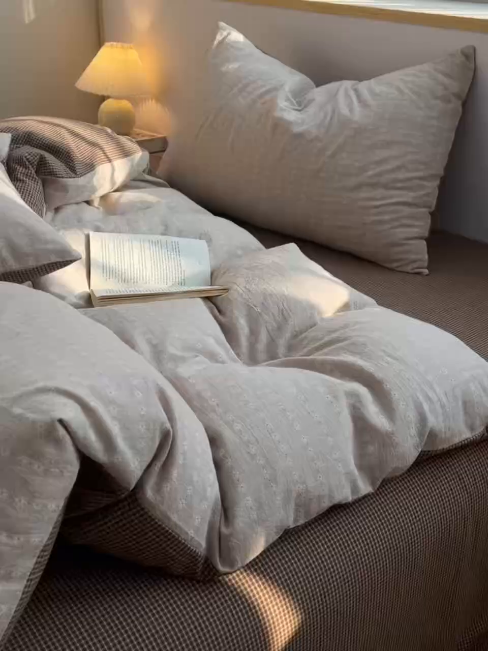 91家纺网 家纺一手货源 找家纺 炫拼家纺 2026新款A类全棉色织提花40支水洗棉四件套-花语系列 花语一初见