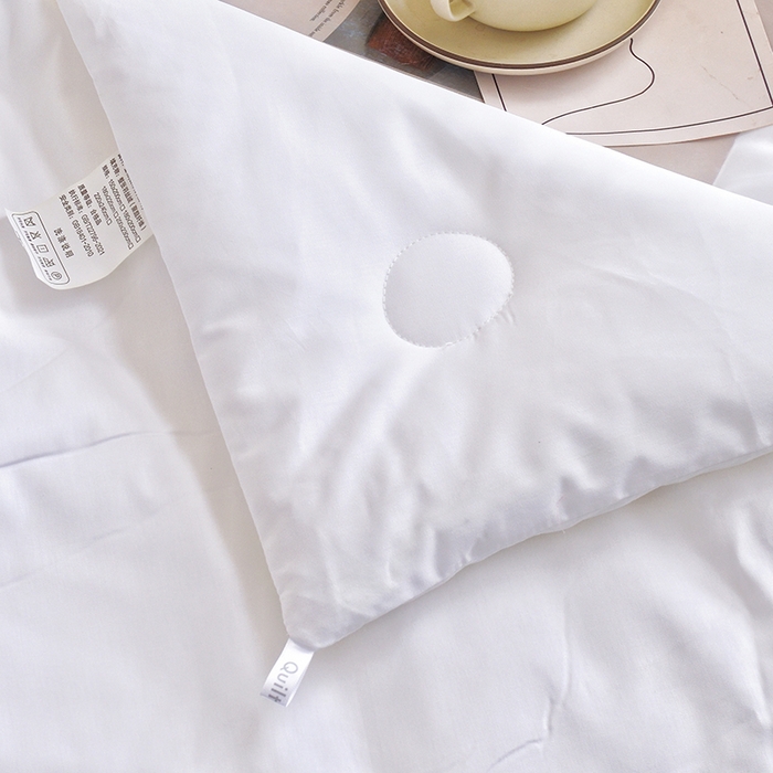 91家纺网 家纺一手货源 找家纺 启优家纺 全棉纯色羽绒被子被芯 本白