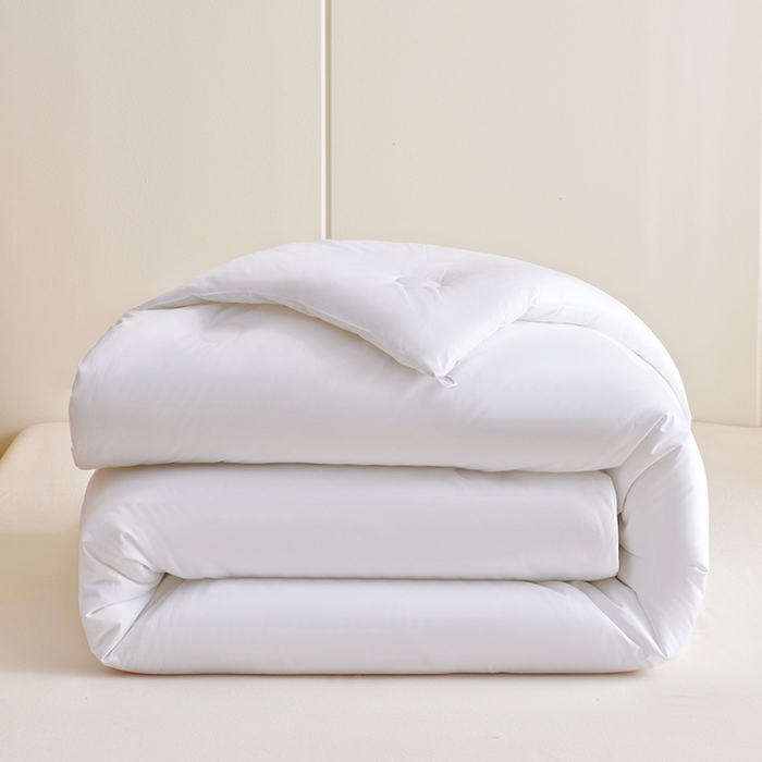 91家纺网 家纺一手货源 找家纺 启优家纺 全棉纯色羽绒被子被芯 本白