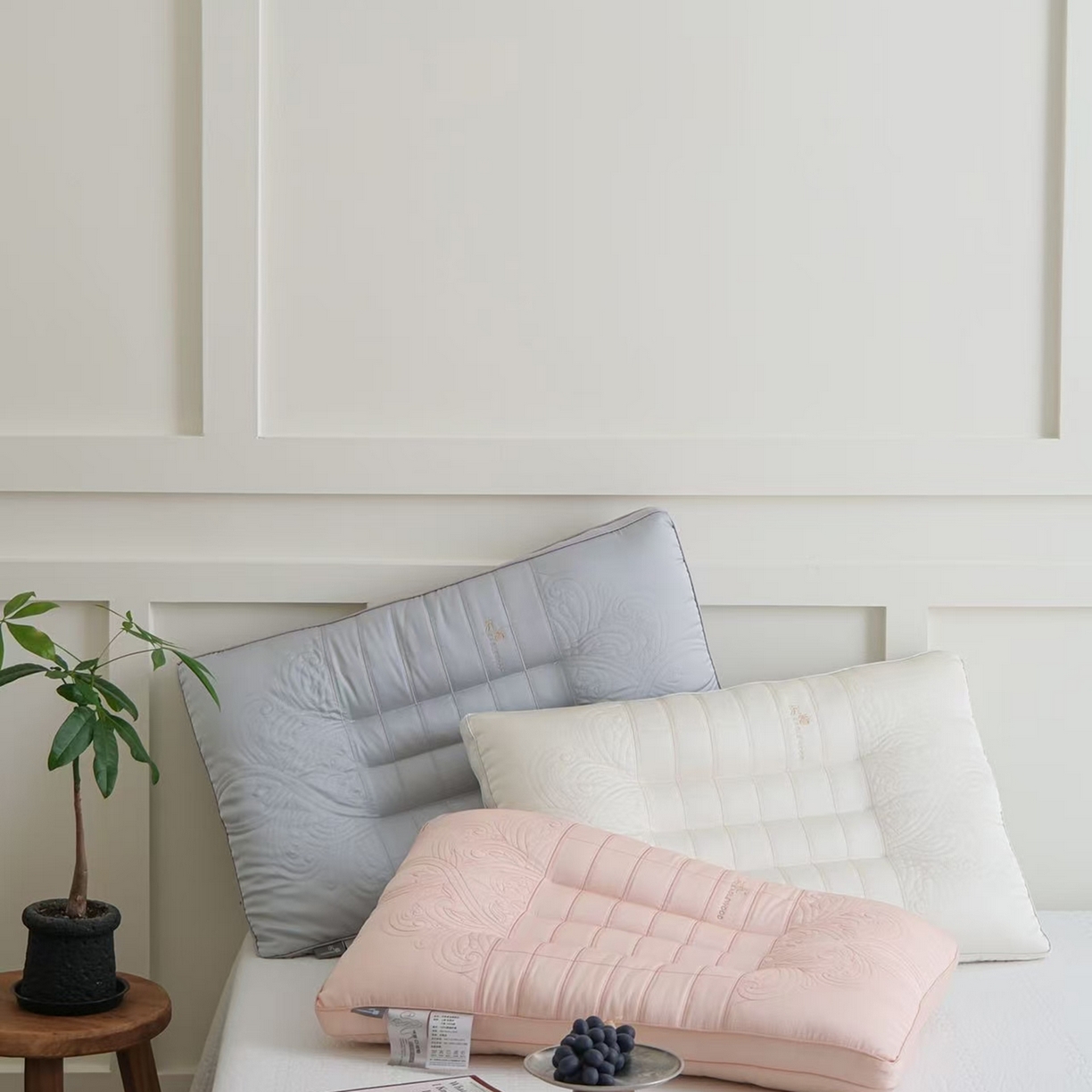 （总）夏冬家纺 2026新款沉香刺绣枕