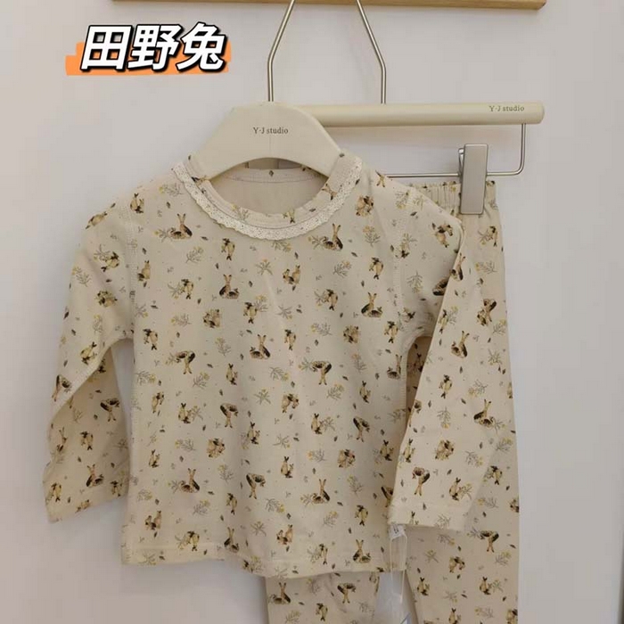 91家纺网 家纺一手货源 找家纺 妍景家居生活馆 2026新款亲肤舒适儿童断码款家居服 田野兔