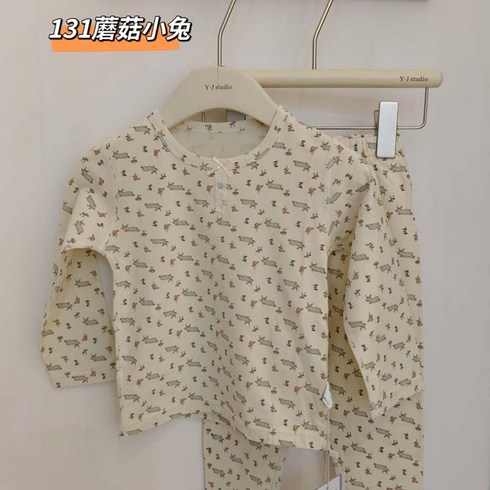 妍景家居生活馆 2026新款亲肤舒适儿童断码款家居服 131蘑菇小兔