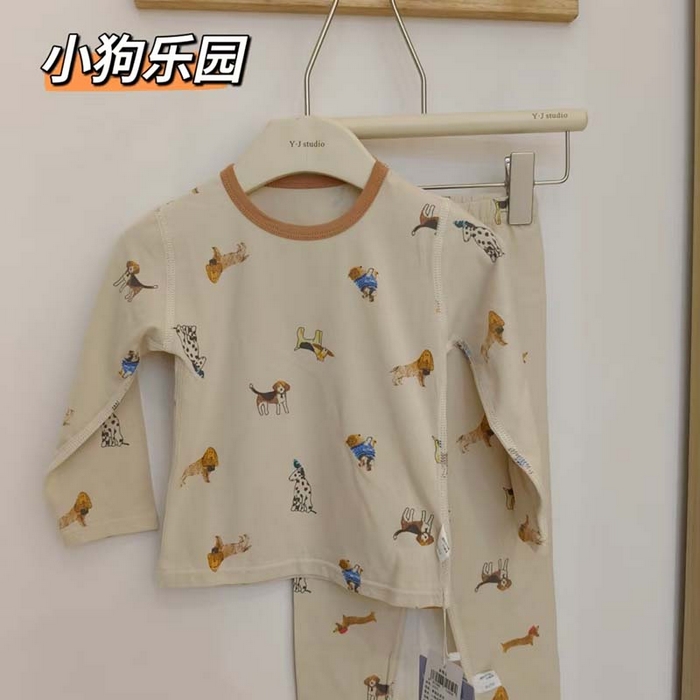 妍景家居生活馆 2026新款亲肤舒适儿童断码款家居服 小狗乐园