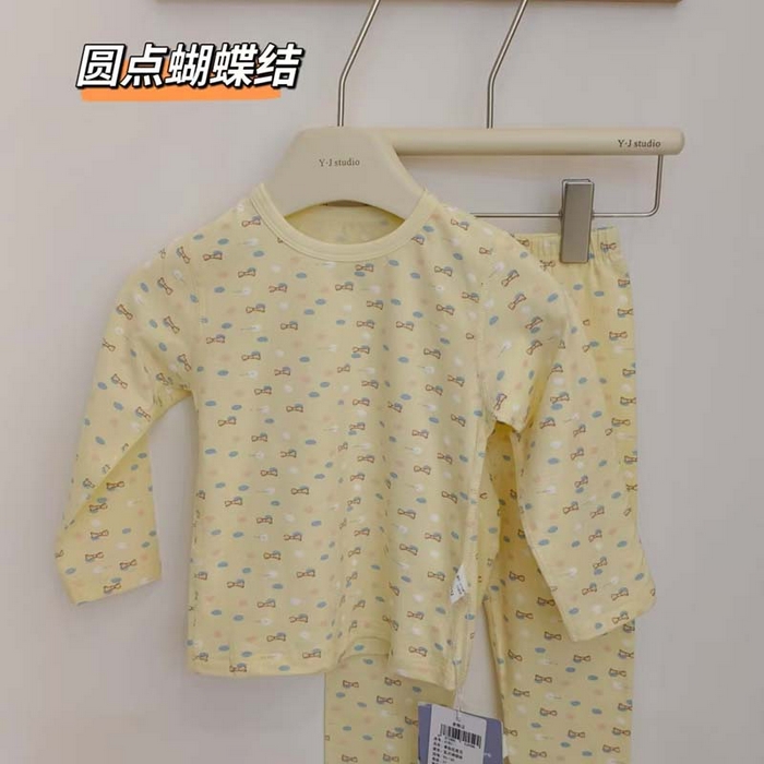 妍景家居生活馆 2026新款亲肤舒适儿童断码款家居服 圆点蝴蝶结