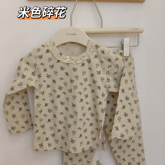 妍景家居生活馆 2026新款亲肤舒适儿童断码款家居服 米底碎花