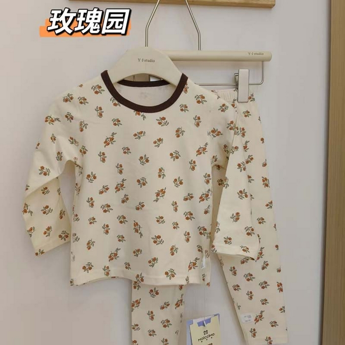 妍景家居生活馆 2026新款亲肤舒适儿童断码款家居服 玫瑰园