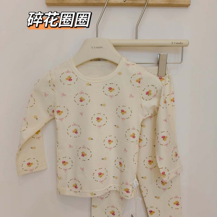 妍景家居生活馆 2026新款亲肤舒适儿童断码款家居服 碎花圈圈