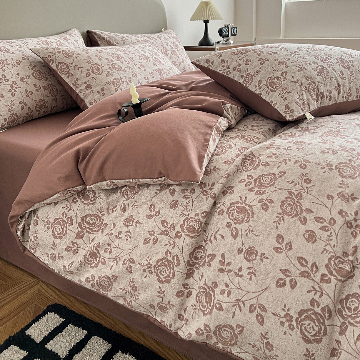 91家纺网 家纺一手货源 找家纺 锦彩家居 2026新款全棉色织大提花四件套-南法假日系列（提供买家秀） 知遇-暖橘