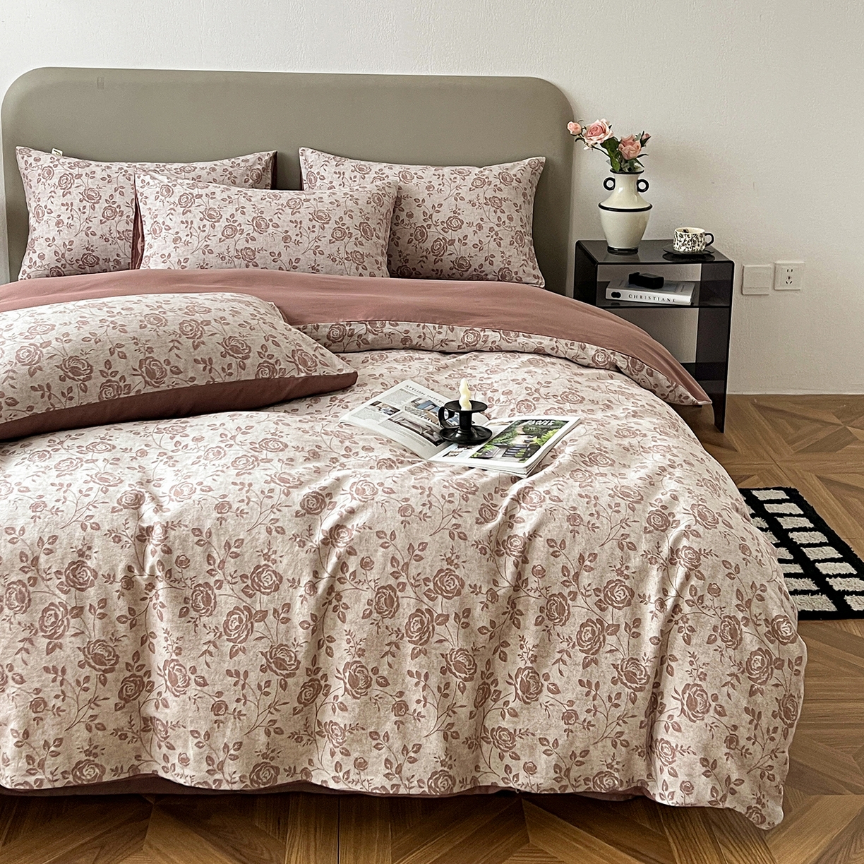 91家纺网 家纺一手货源 找家纺 锦彩家居 2026新款全棉色织大提花四件套-南法假日系列（提供买家秀） 知遇-暖橘