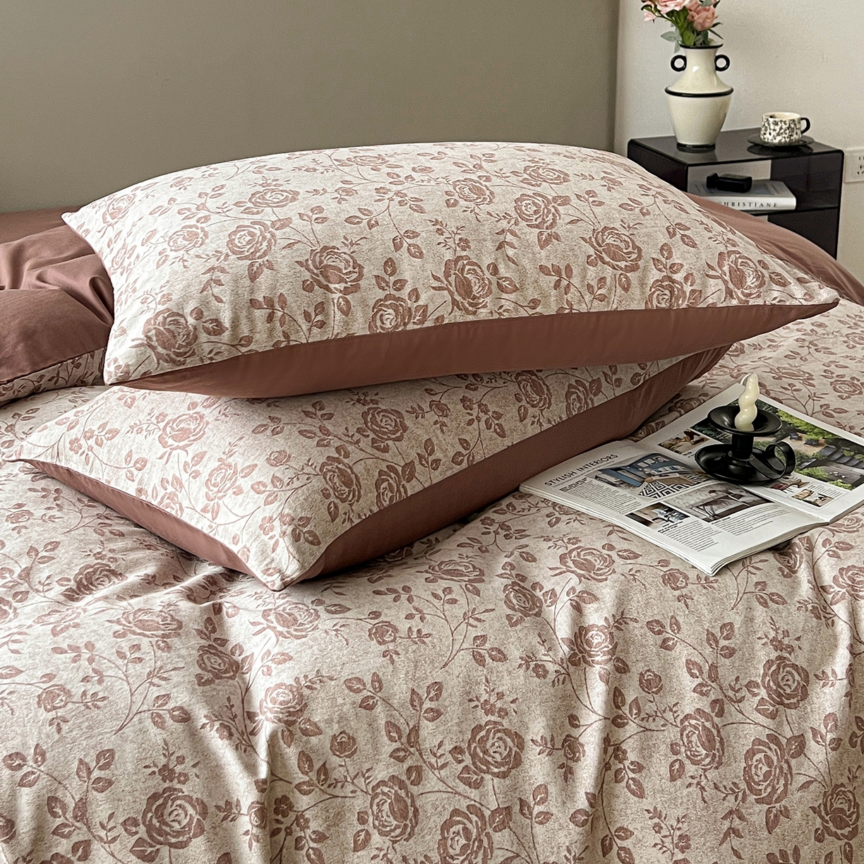 91家纺网 家纺一手货源 找家纺 锦彩家居 2026新款全棉色织大提花四件套-南法假日系列（提供买家秀） 知遇-暖橘