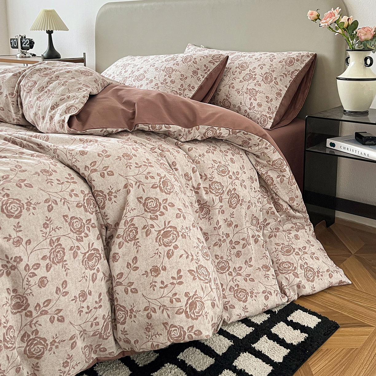 91家纺网 家纺一手货源 找家纺 锦彩家居 2026新款全棉色织大提花四件套-南法假日系列（提供买家秀） 知遇-暖橘