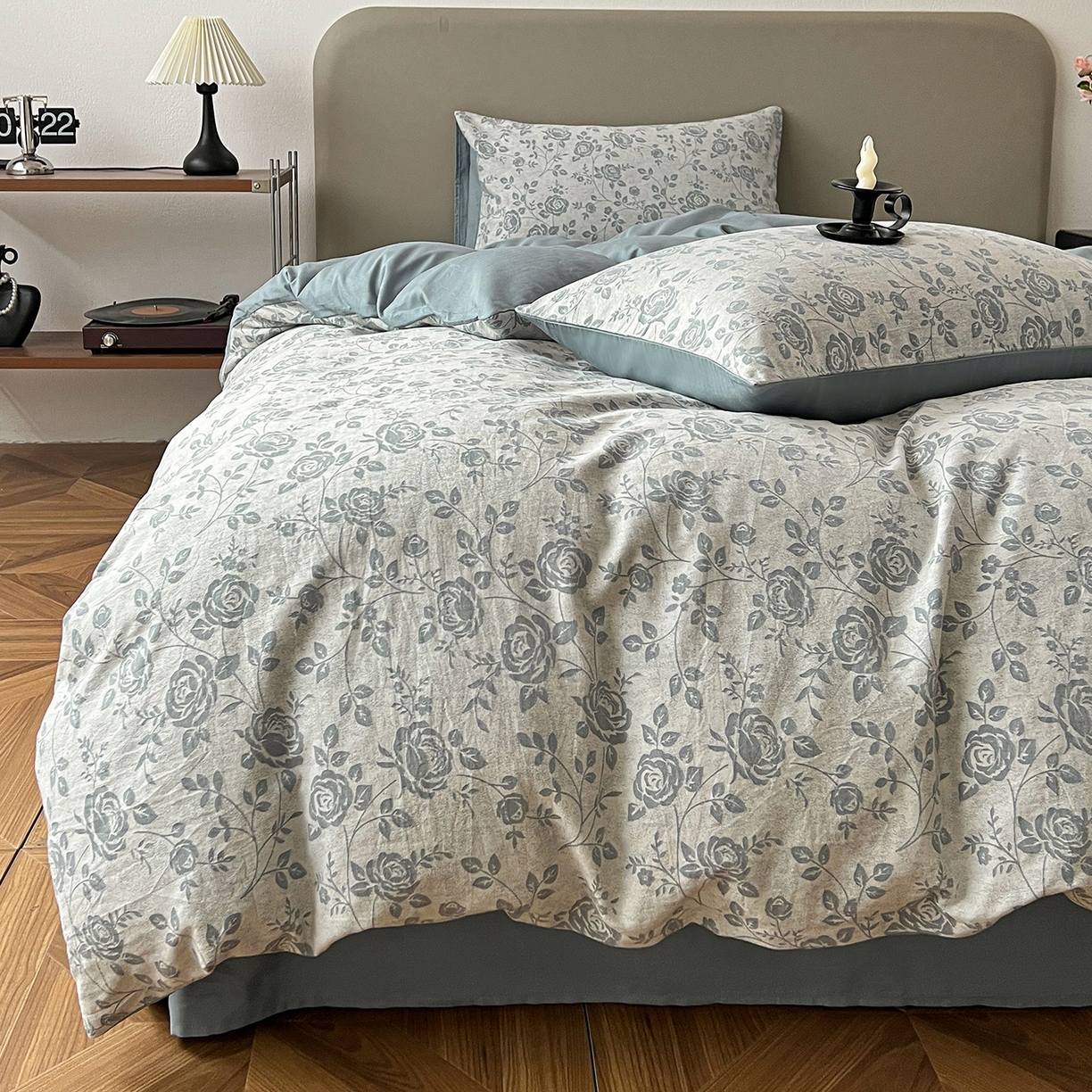 91家纺网 家纺一手货源 找家纺 锦彩家居 2026新款全棉色织大提花四件套-南法假日系列（提供买家秀） 知遇-蓝