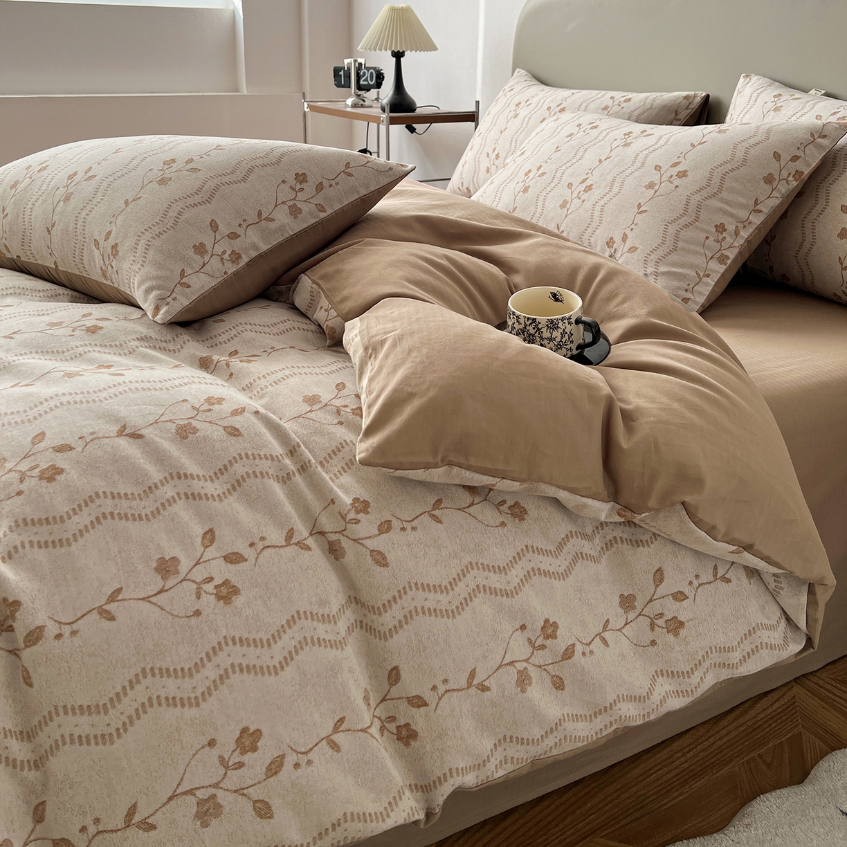 91家纺网 家纺一手货源 找家纺 （总）锦彩家居 2026新款全棉色织大提花四件套-南法假日系列（提供买家秀）